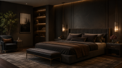 Dark Moody Luxury Bedroom Design