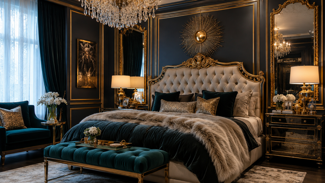 Gilded Glam Luxury Bedroom Design
