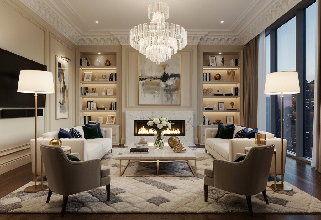 American Luxury Living Room Design