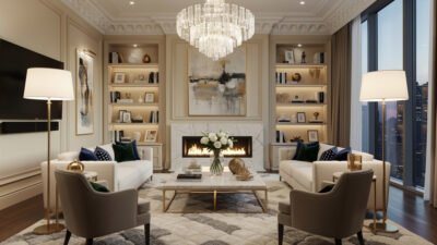 American Luxury Living Room Design