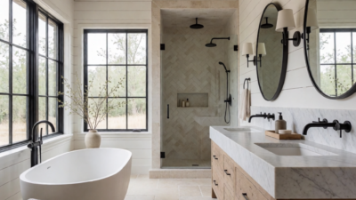 Modern Farmhouse Luxury American Bathroom Design