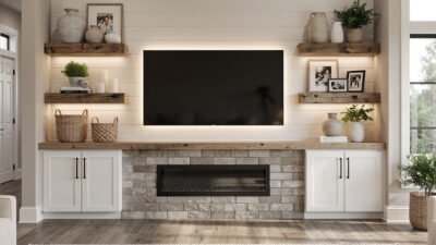 Modern Farmhouse Luxury American TV Wall