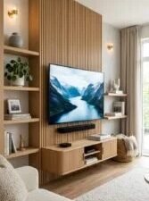 Japandi Luxury TV Wall Design