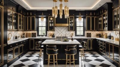 Art Deco Luxury American Kitchen Designs Ideas