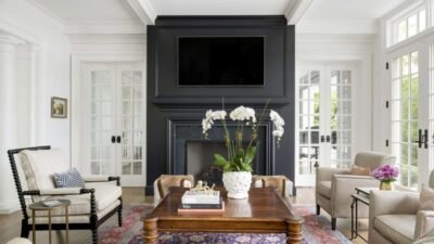 American Colonial Revival luxury TV wall designs