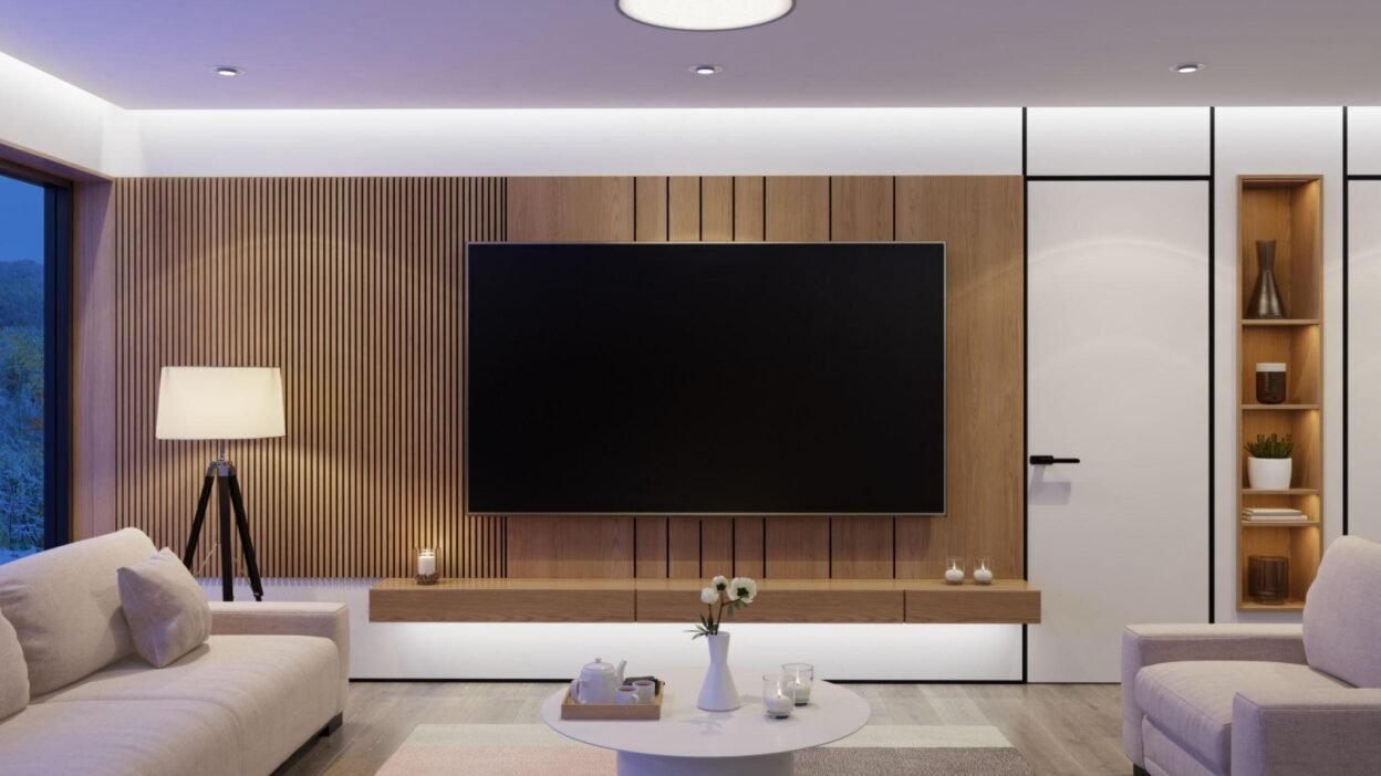 Scandinavian Luxury American TV Wall Design